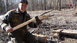 Two Ways To Fix A Broken Axe In The Forest - This Actually Works Wilderness Survival @Wild-Siberia