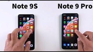 Xiaomi Redmi Note 9S vs Note 9 Pro  Speed Test + Size Comparison + Ram Management