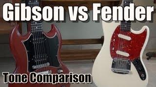 Gibson SG vs Fender Mustang Guitar Tone Comparison  American Made Gibson vs Japanese Made Fender