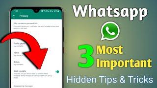 3 Most Important Hidden tips and tricks in whatsapp Read Receipts  how to hide whatsapp blue ticks