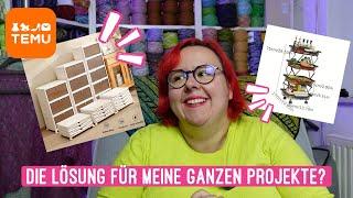 Meine Strickprojekte bekommen endlich ihren Platz Temu Haul mit Garnen &  Zubehör