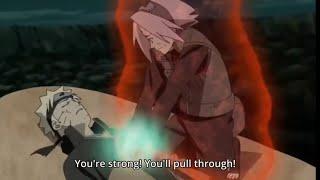 Sakura saves Naruto4th great ninja warObito and kakashi childhood moments