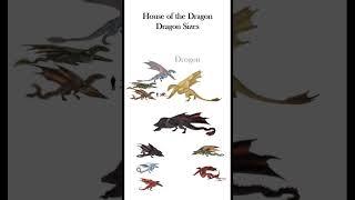 House of the Dragon  Dragon Sizes  #hotd  #dragon #vhagar #arrax #meleys #aemond #lucerys