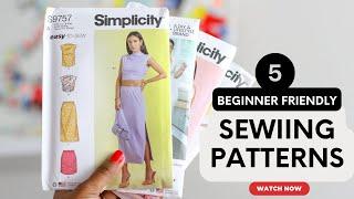 5 beginner friendly sewing patterns  easy to sew  sewing