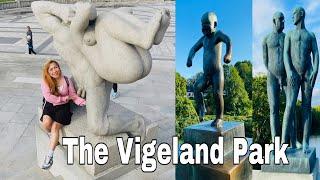 Vigeland Park The MonolithBridge and Fountain  Naked Statue Oslo Norway
