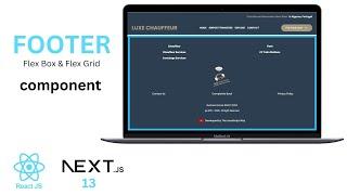 Project Create a full Next JS 13 Website Tailwind - FOOTER using Flex box & Flex grid - #9