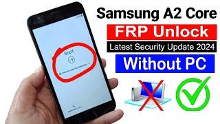 Samsung A2 Core FRP Bypass  New Solution 2024  Samsung A260G Google Account Bypass Without Pc 