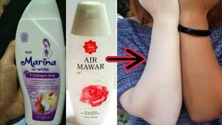 Cara memutihkan kulit tangan dengan cepat menggunakan handbody marina&air mawar racikan