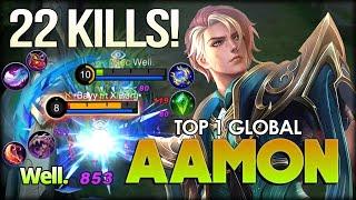 22 Kills Nightmare Shards Well. Top 1 Global Aamon - Mobile Legends Bang Bang