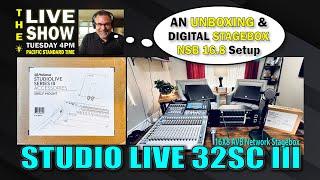 Studio Live 32SC III Shelf Mount Unboxing and Setting Up NSG 16.8 Stagebox &