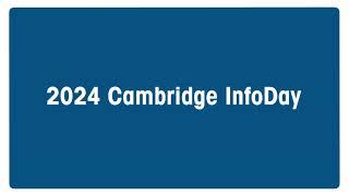 2024 Cambridge InfoDay - METTLER TOLEDO
