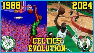 BOSTON CELTICS evolution in BASKETBALL VIDEO GAMES 1986 - 2024