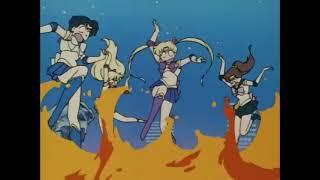 Sailor Mars sets the Scouts on Fire