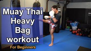 12 Min Muay Thai Heavy Bag Workout For Beginners....2020