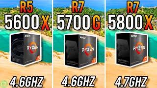 Ryzen 5 5600X vs Ryzen 7 5700G vs Ryzen 7 5800X