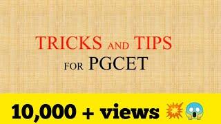 How to score Good marks in PGCET without studying Tricks&Tips for All Entrance Exam PGCET MBAMCA