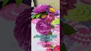 Hermosas flores 3D de papel con Cricut 2 métodos fáciles #cricut