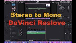 DaVinci Resolve Stereo to Mono Audio