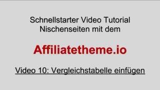 10 Affiliate Theme Vergleichstabelle einfuegen