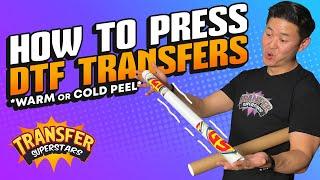 How To Press DTF Direct to Film Transfers on T-Shirts Step by Step Print Instructions  Warm Peel