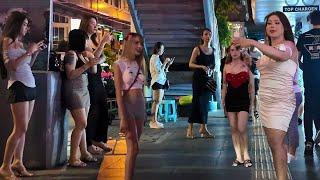 4K Bangkok Nightlife 2024 Sukhumvit Road From Asok Thermae Cafe Nana Plaza to Sukhumvit Soi 11