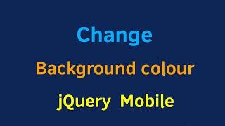 change background color using jQuery