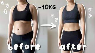 HOW I LOST 10KG from 68kg → 58kg + realistic tips and motivation 