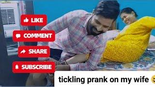 Tickling Prank on my wife  Tickling Prank on my wife   *hilarious* 