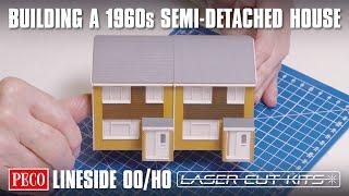 Building the PECO Lineside OOHO scale 1960s Semi-Detached House Kits