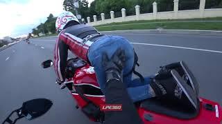 Motorcyclist Slaps a Girls Butt