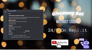 Discord Giveaway Bot  Free Source Code  Replit Tutorial