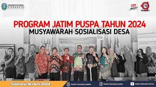 PROGRAM JATIM PUPSA TAHUN 2024 MUSYAWARAH SOSIALISASI DESA SIDOHARJO