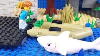 Lego Superhero Hulk Stop Motion Attack Shark Fail