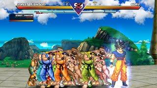 GOKU VS 24 STREET FIGHTERS AT SAME TIME EPIC