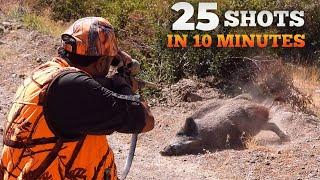 25 Shots in 10 Minutes - Ultimate Wild Boar Hunting Compilation #hunting #hog