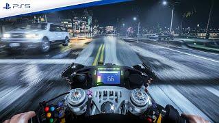 ⁴ᴷ⁶⁰ GTA 5 POV FIRST PERSON Enhanced Photorealistic Graphics Mod Bike Gameplay  RTX 3090 Maxed-Out