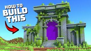 How to Build a Mossy Nether Portal  Minecraft Tutorial