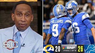 Detroit will win the Super Bowl - Stephen A. reacts to Lions escape scare beat Rams in OT 26-20