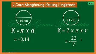 CARA MENGHITUNG KELILING LINGKARAN #kelilinglingkaran #lingkaran