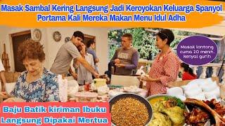 Ketupat opor kambing bakar sambal kering dihari Idul Adha