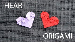 Beautiful Paper HEART WITH BOWS Origami  Origami for Valentines Day  Tutorial DIY by ColorMania