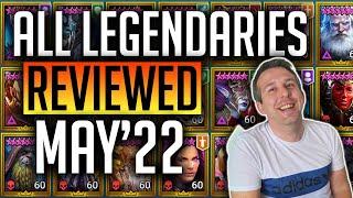ONLY LEVEL THE BEST ALL LEGENDARY CHAMPIONS REVIEWED IN 30s MAY 2022  Raid Shadow Legends