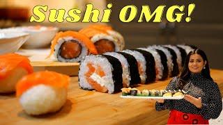 How To Make Sushi Rolls With Salmon  Japanese Sushi