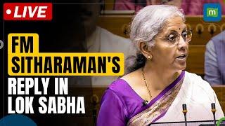 Finance Minister Nirmala Sitharaman replies on discussion on budget 2024-25 in Lok Sabha