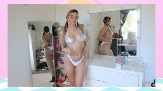 White Bikini Try on Haul