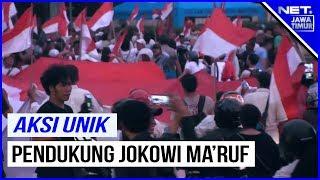 Pendukung Jokowi-Maruf Rayakan Kemenangan - NET. JATIM