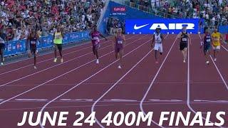 HUGE UPSET Men 400m Finals  USA Track and Field Olympic Team Trials 2024  Wilson Norman  Boling
