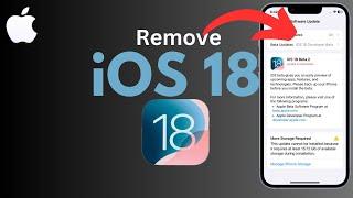 How To Remove IOS 18 Beta From IPhone  Remove IOS 18 And Go To IOS 17Latest Method