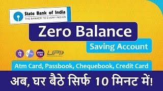 SBI Zero Balance Account Opening Online  How to Open Video KYC Apply Passbook ATM & Credit Card