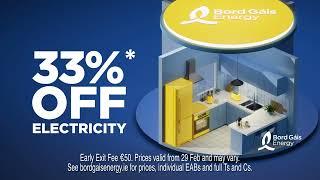 33%* off electricity is here